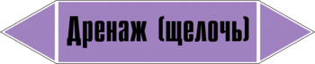 Маркировка трубопровода "дренаж (щелочь)" (a03, пленка, 126х26 мм)" - Маркировка трубопроводов - Маркировки трубопроводов "ЩЕЛОЧЬ" - Магазин охраны труда ohranatruda-shop.ru